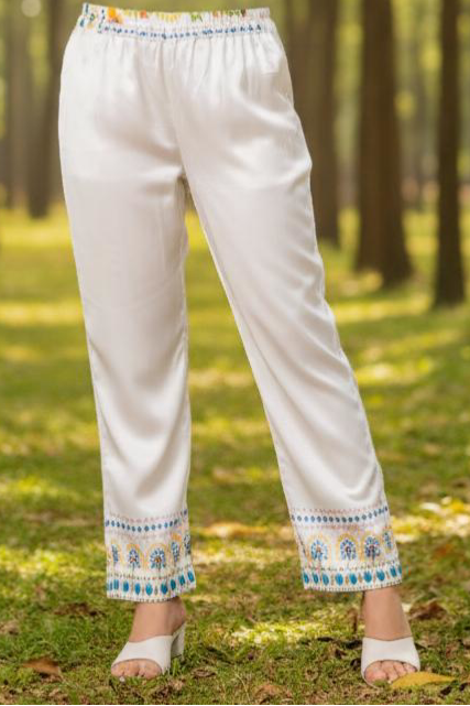 Kaaya Collection – Pure Crape Floral Printed Kurta Set for Women